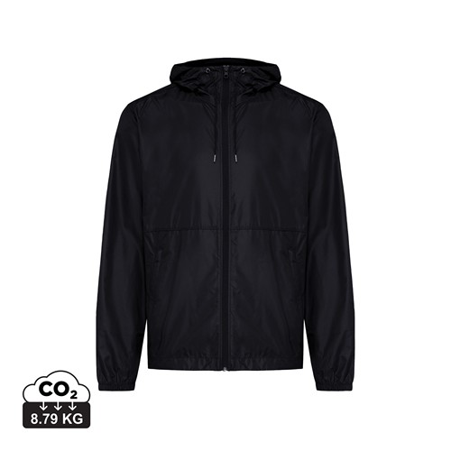 black IQONIQ Logan Chaqueta Corta Vientos Poliéster Reciclado