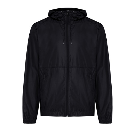 black IQONIQ Logan Chaqueta Corta Vientos Poliéster Reciclado