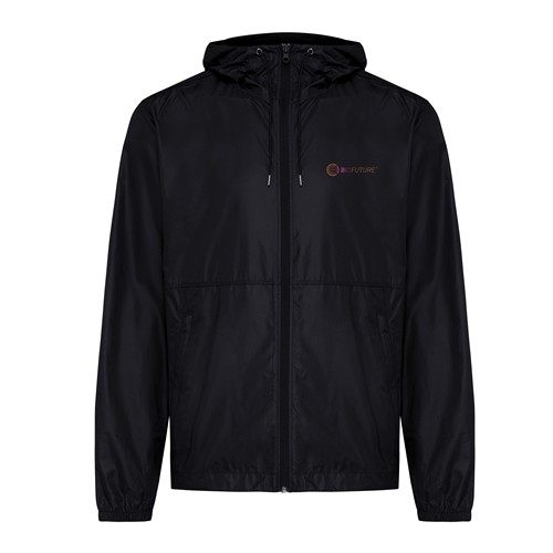 black IQONIQ Logan Chaqueta Corta Vientos Poliéster Reciclado
