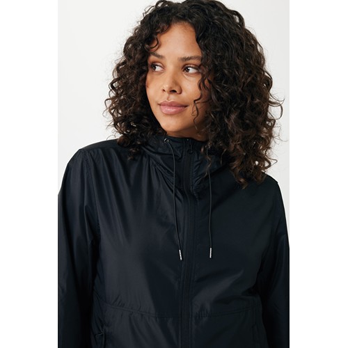 black IQONIQ Logan Chaqueta Corta Vientos Poliéster Reciclado