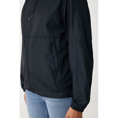 black IQONIQ Logan Chaqueta Corta Vientos Poliéster Reciclado