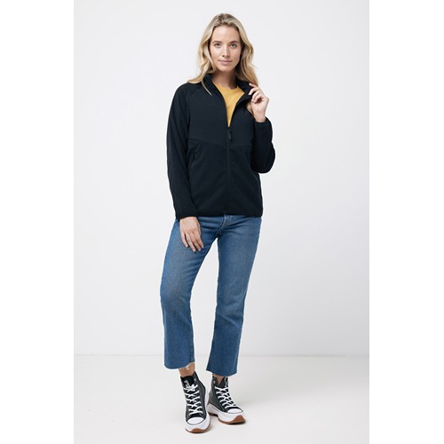 black IQONIQ Talung Chaqueta Cremallera/Paneles Microfibra Poliést