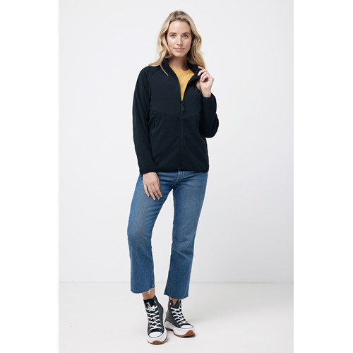 black IQONIQ Talung Chaqueta Cremallera/Paneles Microfibra Poliést