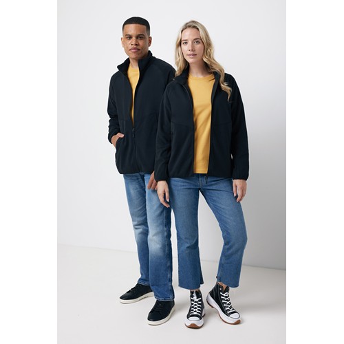 black IQONIQ Talung Chaqueta Cremallera/Paneles Microfibra Poliést