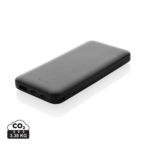 POWERBANK RCS PLÁSTICO RECICLADO 10.000 MAH CABLE INTEGRADO