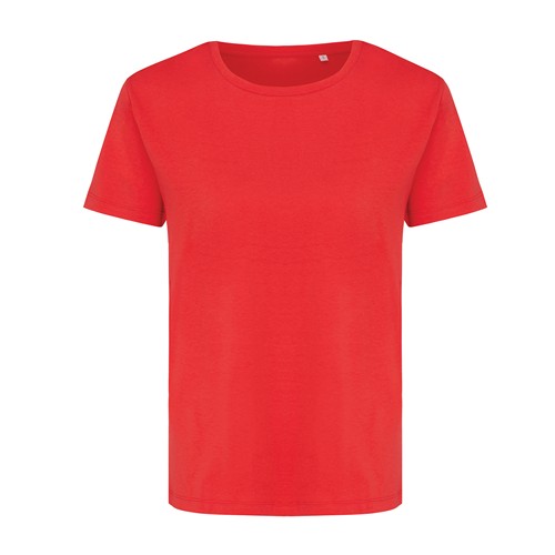 rojo claro IQONIQ Yala Camiseta Mujer Light Weight Algodón Reciclado
