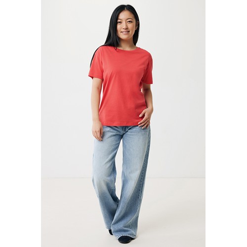 rojo claro IQONIQ Yala Camiseta Mujer Light Weight Algodón Reciclado
