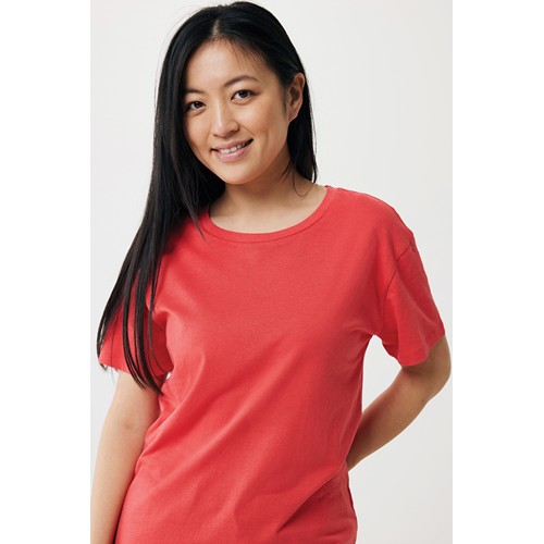 rojo claro IQONIQ Yala Camiseta Mujer Light Weight Algodón Reciclado