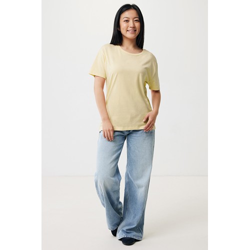 crema IQONIQ Yala Camiseta Mujer Light Weight Algodón Reciclado