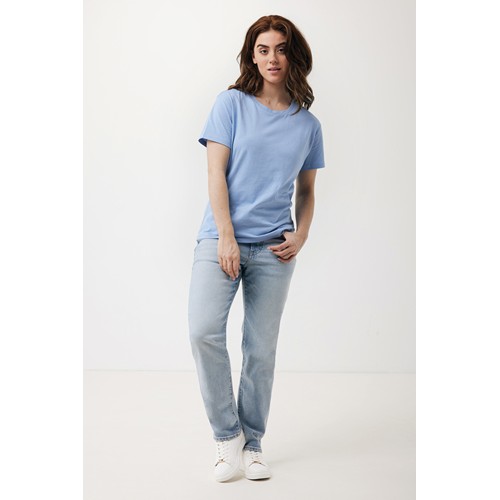 azul celeste IQONIQ Yala Camiseta Mujer Light Weight Algodón Reciclado