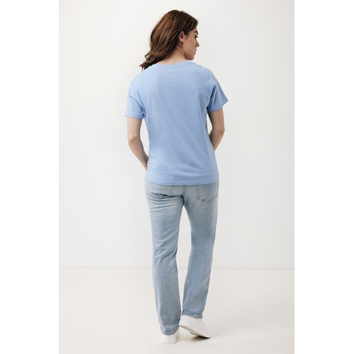 azul celeste IQONIQ Yala Camiseta Mujer Light Weight Algodón Reciclado