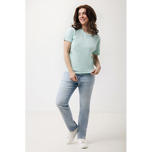 verde menta IQONIQ Yala Camiseta Mujer Light Weight Algodón Reciclado