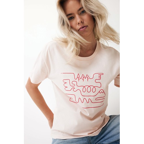 pink IQONIQ Yala Camiseta Mujer Light Weight Algodón Reciclado