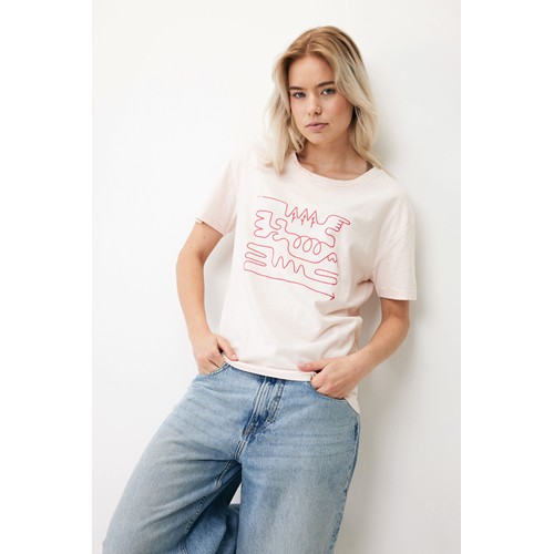 pink IQONIQ Yala Camiseta Mujer Light Weight Algodón Reciclado