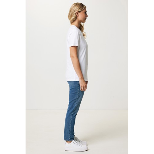 white IQONIQ Yala Camiseta Mujer Light Weight Algodón Reciclado