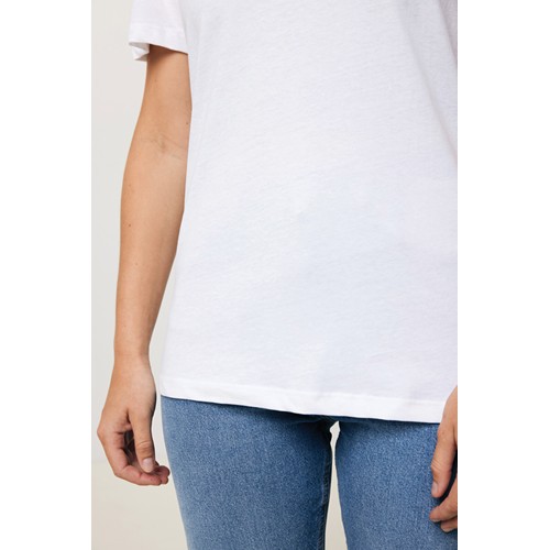 white IQONIQ Yala Camiseta Mujer Light Weight Algodón Reciclado