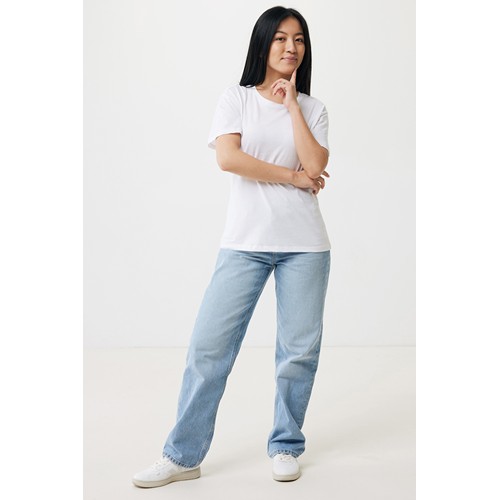 white IQONIQ Yala Camiseta Mujer Light Weight Algodón Reciclado