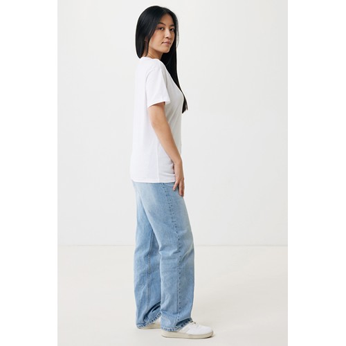 white IQONIQ Yala Camiseta Mujer Light Weight Algodón Reciclado
