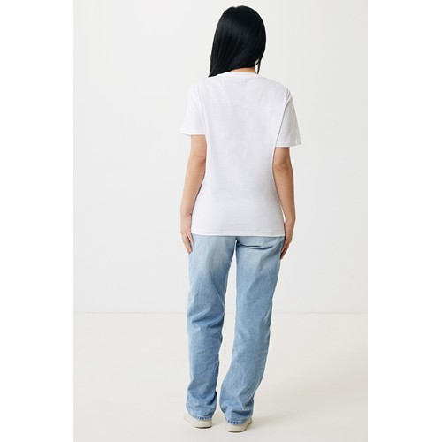 white IQONIQ Yala Camiseta Mujer Light Weight Algodón Reciclado
