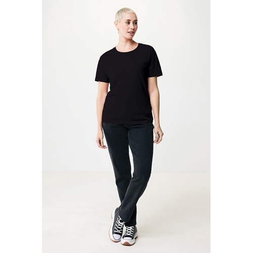 black IQONIQ Yala Camiseta Mujer Light Weight Algodón Reciclado