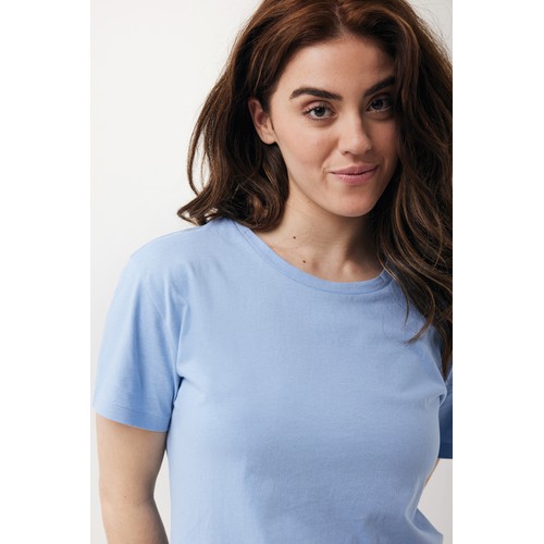 azul celeste Camiseta mujer IQONIQ Yala algodón reciclado