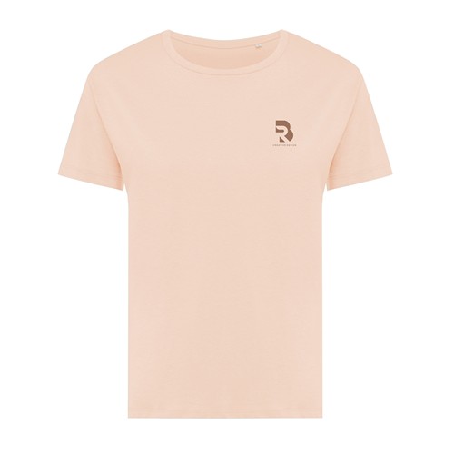 melocotón IQONIQ Yala Camiseta Mujer Light Weight Algodón Reciclado