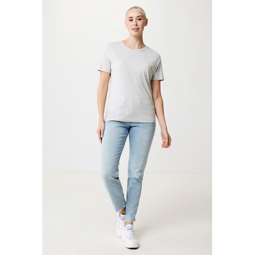 moteado gris claro IQONIQ Yala Camiseta Mujer Light Weight Algodón Reciclado