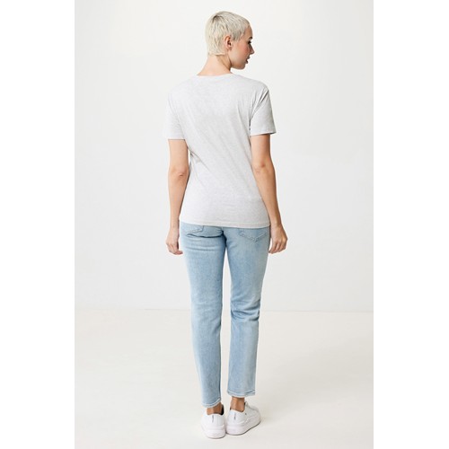 moteado gris claro IQONIQ Yala Camiseta Mujer Light Weight Algodón Reciclado