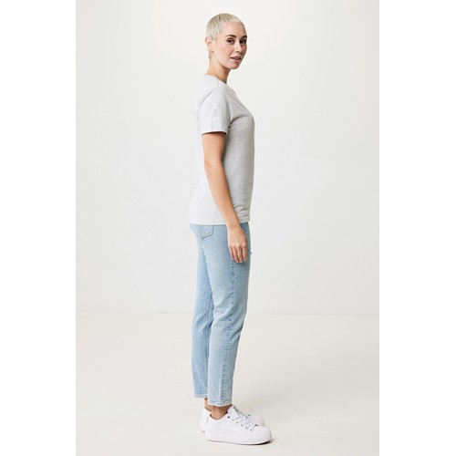 moteado gris claro IQONIQ Yala Camiseta Mujer Light Weight Algodón Reciclado