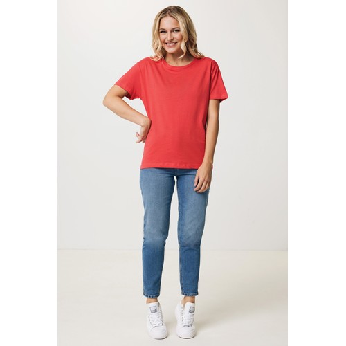 rojo claro Camiseta mujer IQONIQ Yala algodón reciclado