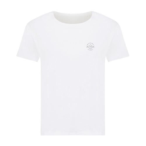 white Camiseta mujer IQONIQ Yala algodón reciclado