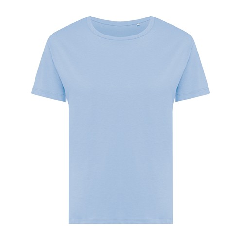 azul celeste IQONIQ Yala Camiseta Mujer Light Weight Algodón Reciclado