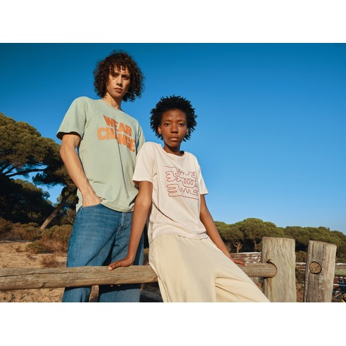 pink Camiseta mujer IQONIQ Yala algodón reciclado