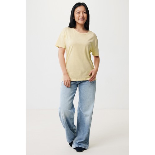 crema Camiseta mujer IQONIQ Yala algodón reciclado