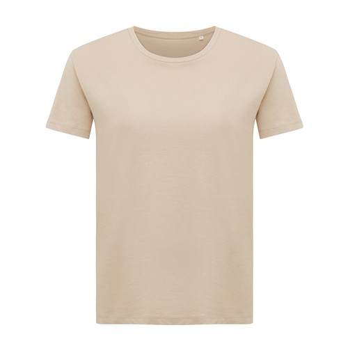 arena IQONIQ Yala Camiseta Mujer Light Weight Algodón Reciclado