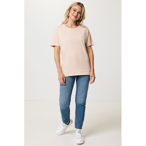 melocotón IQONIQ Yala Camiseta Mujer Light Weight Algodón Reciclado