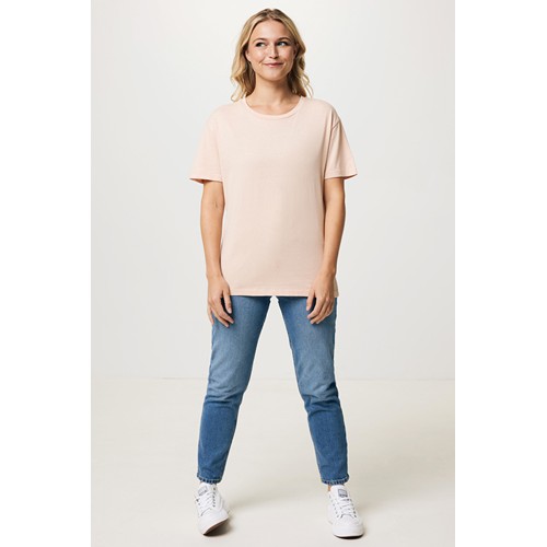 melocotón IQONIQ Yala Camiseta Mujer Light Weight Algodón Reciclado