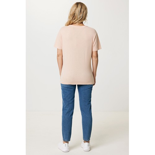 melocotón IQONIQ Yala Camiseta Mujer Light Weight Algodón Reciclado