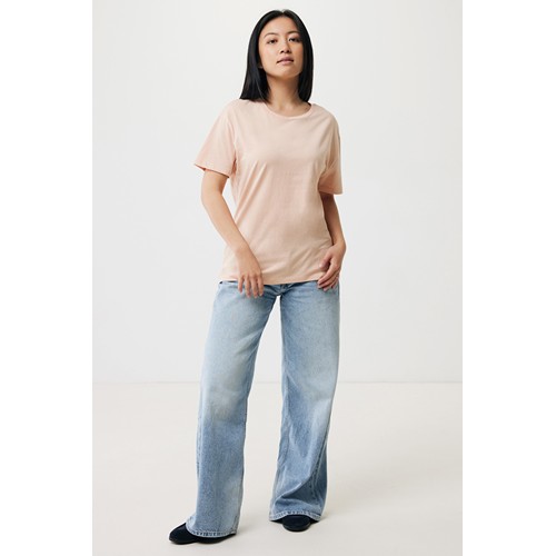 melocotón IQONIQ Yala Camiseta Mujer Light Weight Algodón Reciclado