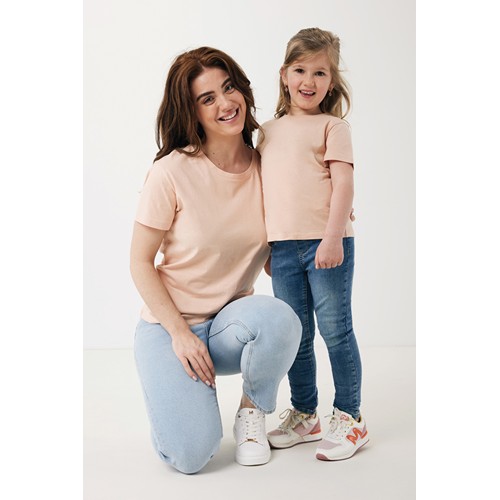 melocotón IQONIQ Yala Camiseta Mujer Light Weight Algodón Reciclado