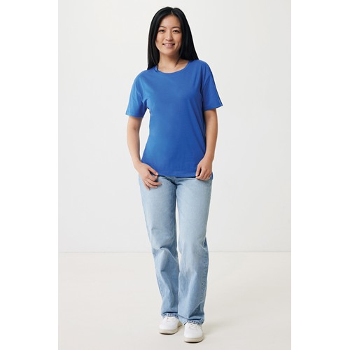 azulón IQONIQ Yala Camiseta Mujer Light Weight Algodón Reciclado