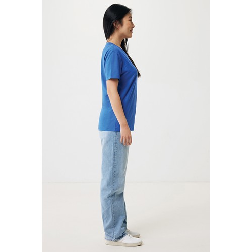 azulón IQONIQ Yala Camiseta Mujer Light Weight Algodón Reciclado