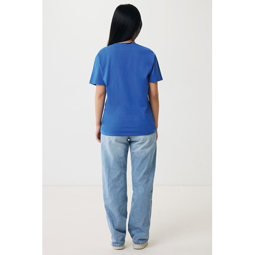 azulón IQONIQ Yala Camiseta Mujer Light Weight Algodón Reciclado