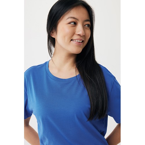 azulón IQONIQ Yala Camiseta Mujer Light Weight Algodón Reciclado