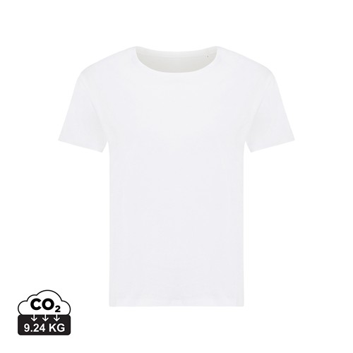 white IQONIQ Yala Camiseta Mujer Light Weight Algodón Reciclado