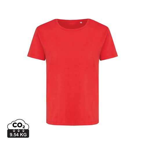 rojo claro IQONIQ Yala Camiseta Mujer Light Weight Algodón Reciclado