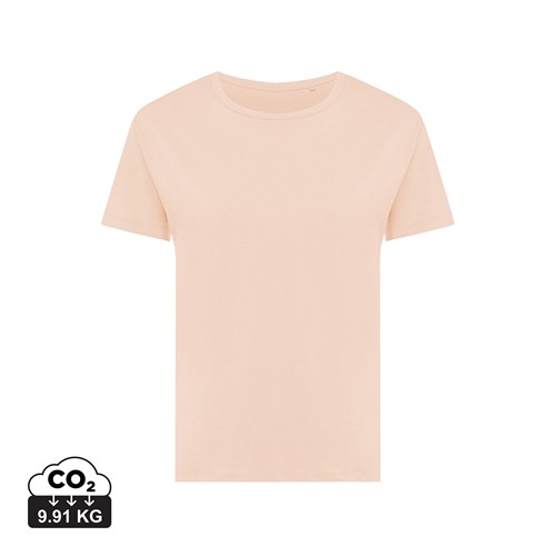 melocotón IQONIQ Yala Camiseta Mujer Light Weight Algodón Reciclado