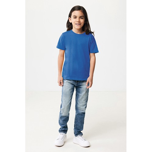 azulón IQONIQ Koli Camiseta Infantil Light Weight Algodón Reciclado