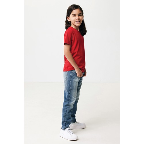 red IQONIQ Koli Camiseta Infantil Light Weight Algodón Reciclado