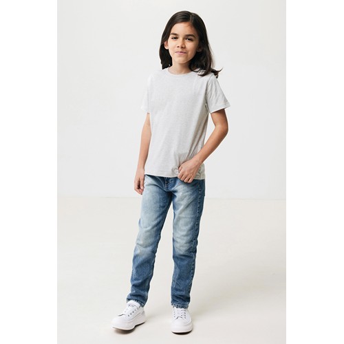 moteado gris claro IQONIQ Koli Camiseta Infantil Light Weight Algodón Reciclado